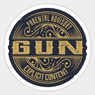 Gun Vintage Ornament Sticker